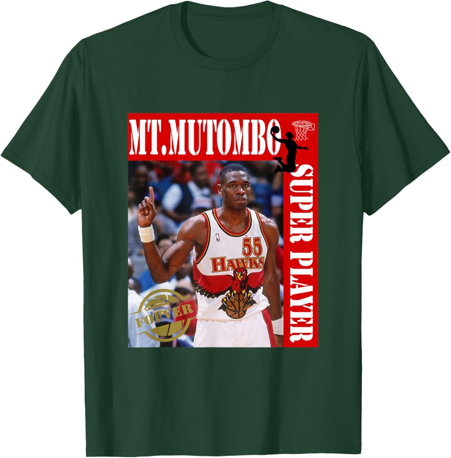 Dikembe Mutombo_NBA_001 T-Shirt - T-Shirt | Forest