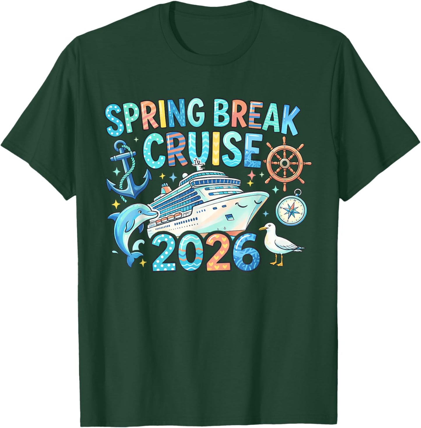 Spring Break Cruise 2026 Family Trip Vacation Matching T-Shirt - T-Shirt | Forest