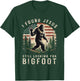 Retro I Found Jesus Still Looking for Bigfoot American Flag T-Shirt - T-Shirt | Forest