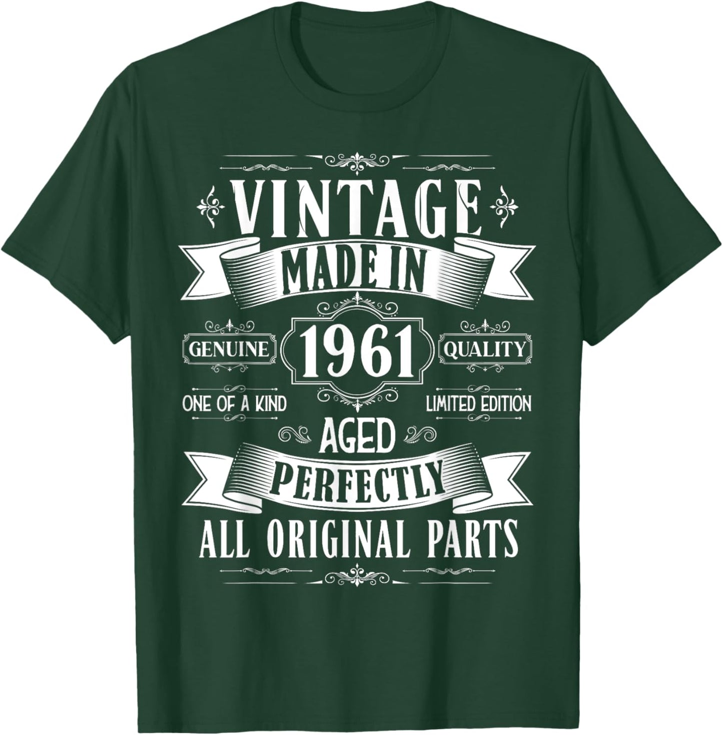 Vintage 64th birthday men Born 1961 64 years old Bday T-Shirt - T-Shirt | Forest