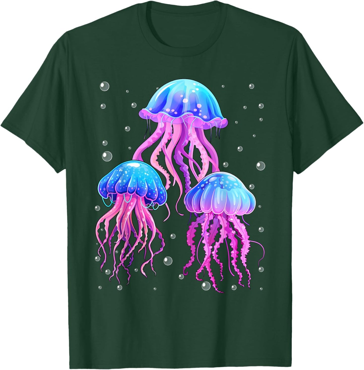 Glowing Rainbow Jellyfish T-Shirt - T-Shirt | Forest