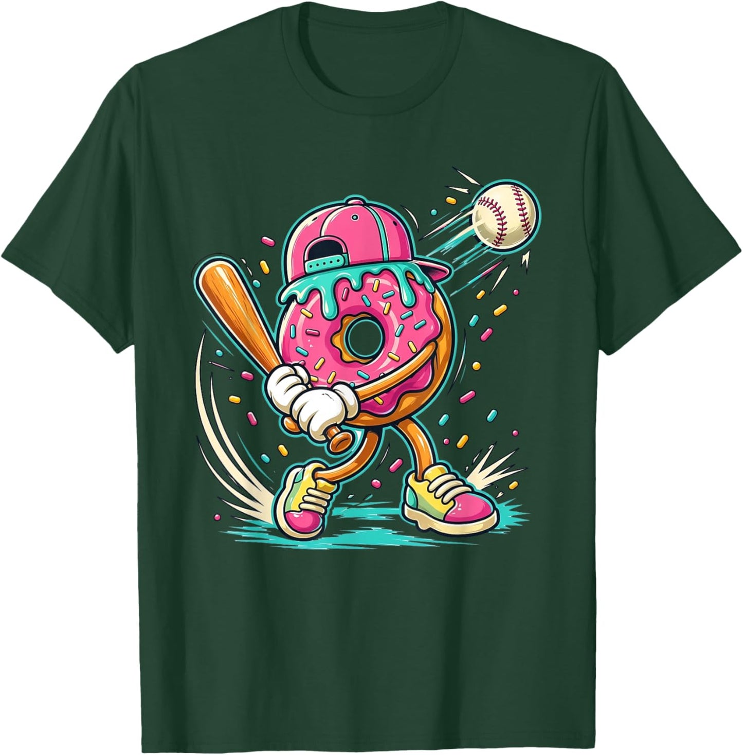 Donut and Dingers Youth T-Shirt - T-Shirt | Forest