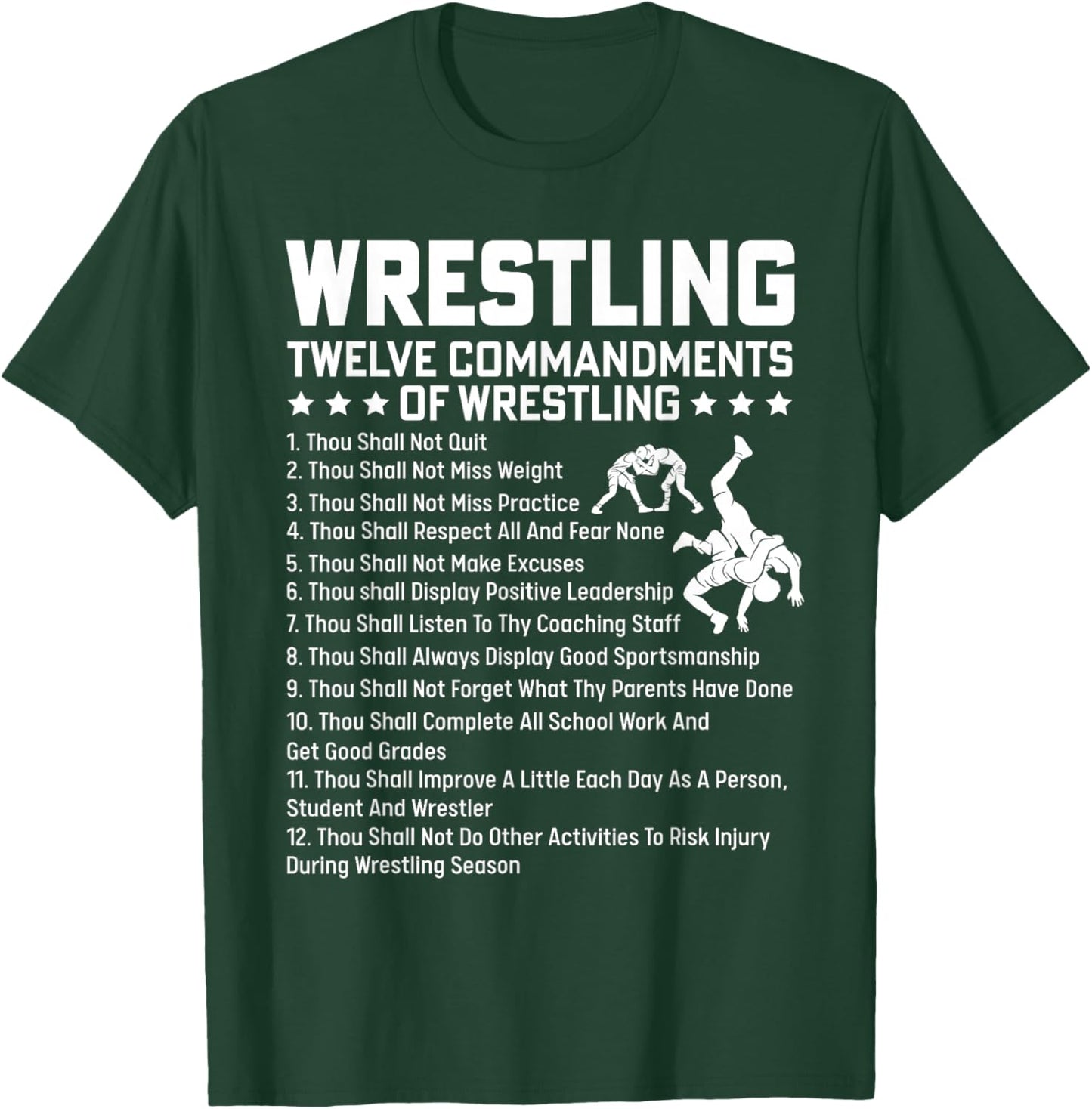 Wrestling Shirt Men Boys Funny Wrestler Wrestle Kids Girls T-Shirt - T-Shirt | Forest