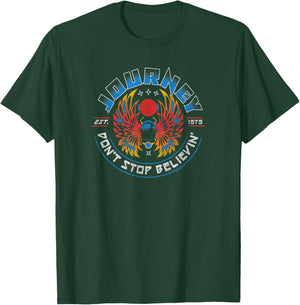 Journey Est 1973 Space Beetle Round Logo Vintage Band T-Shirt - T-Shirt | Forest
