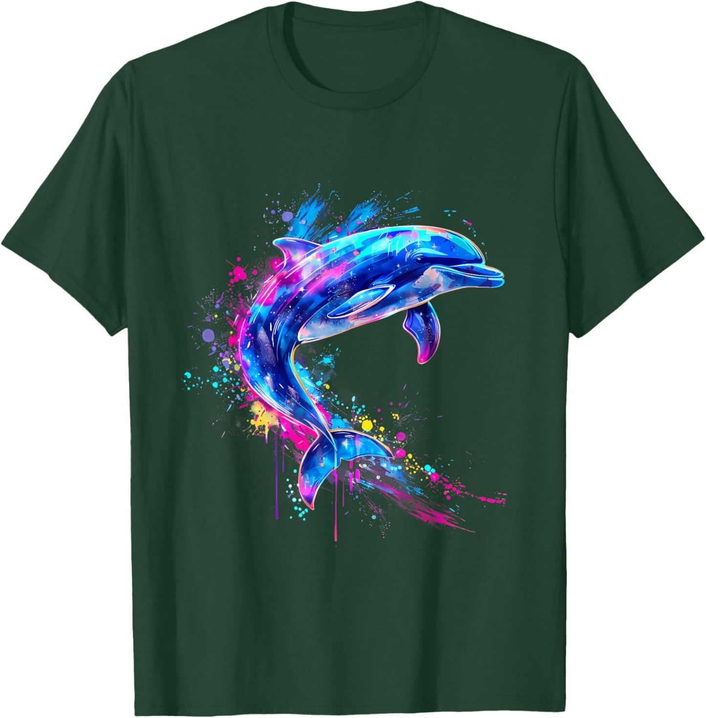 Dolphin Ocean Sea Dolphin Artwork Sea Ocean Animal Lover T-Shirt - T-Shirt | Forest