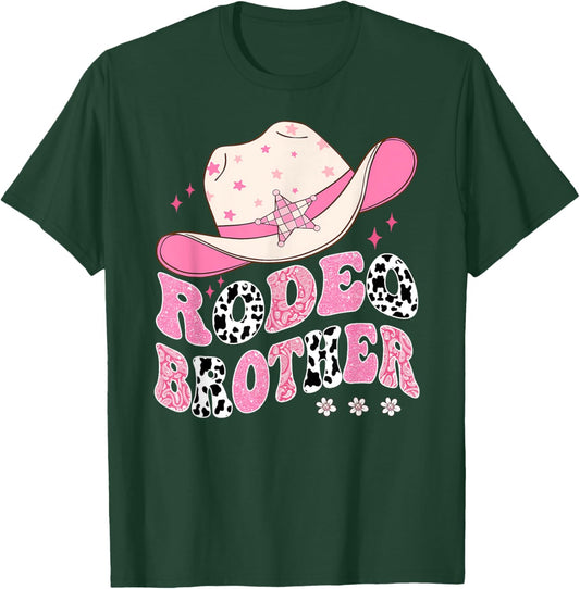 Rodeo Brother Pink CowGirl 1St Birthday Family Matching T-Shirt - T-Shirt | Forest
