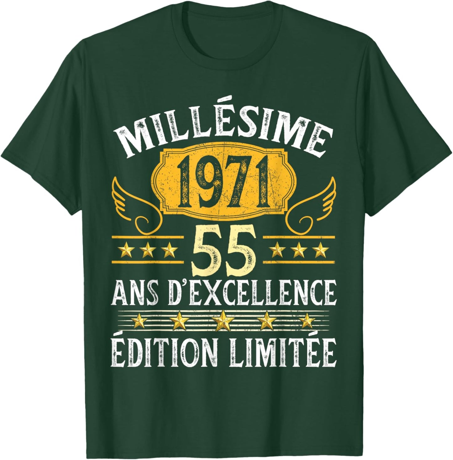Vintage 1971 55 Years Birthday Man Woman Vintage 1971 T-Shirt - T-Shirt | Forest