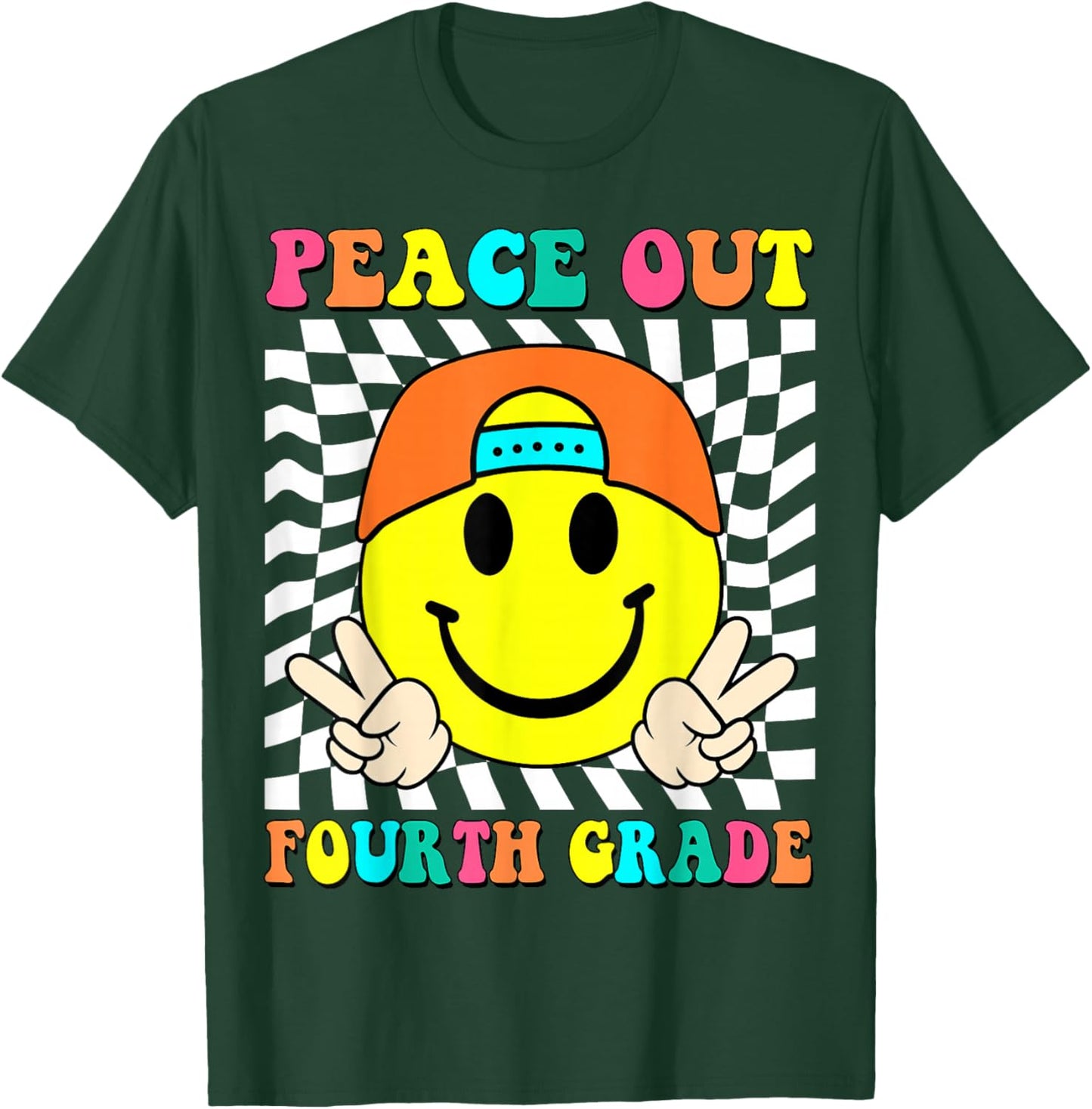 Last Day of School Peace Out 4th Grade Kids Boy Graduation T-Shirt - T-Shirt | Forest