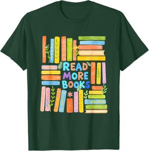 Read More Books | Colorful Watercolor Reader Design T-Shirt - T-Shirt | Forest
