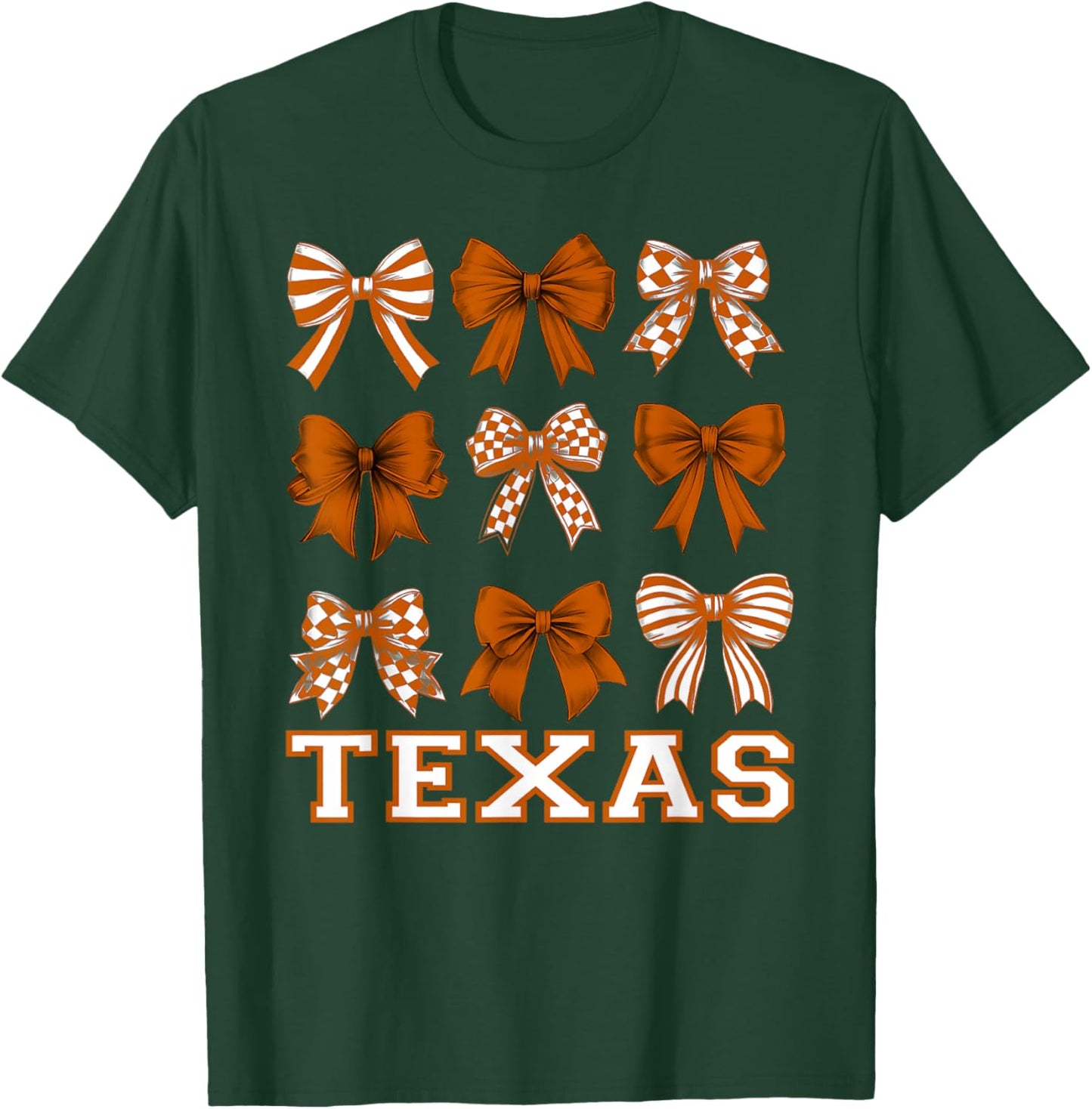 Texas Cute Coquette Bow Girls Kids T-Shirt - T-Shirt | Forest