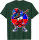 Half American Half Haitian Boy Kid Haiti Flag USA Flag T-Shirt - T-Shirt | Forest
