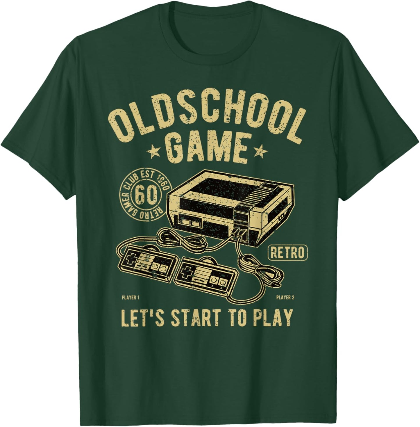 Vintage Retro 80er Jahre Old School Videospiel Stuff für Gamer T-Shirt - T-Shirt | Forest