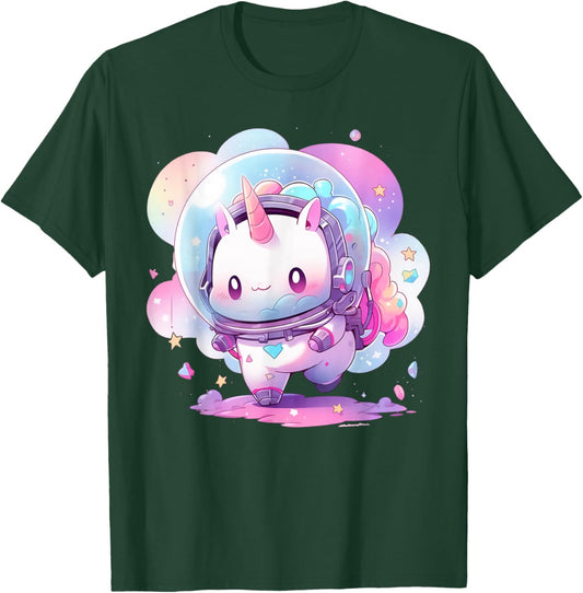 Astronaut Unicorn Cute Space Galaxy Toddler Girls Kids Women T-Shirt - T-Shirt | Forest