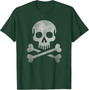 Jolly Roger Pirate Skull And Crossbones Flag Halloween T-Shirt - T-Shirt | Forest