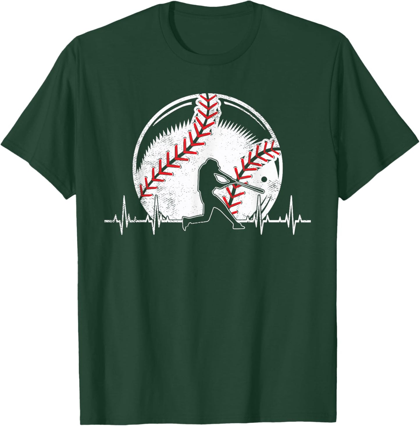 Baseball Heartbeat Gifts For Boys Who Love Baseball T-Shirt - T-Shirt | Forest
