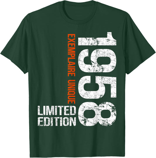 67th Birthday 1958 Vintage 67 Years Men Women T-Shirt - T-Shirt | Forest