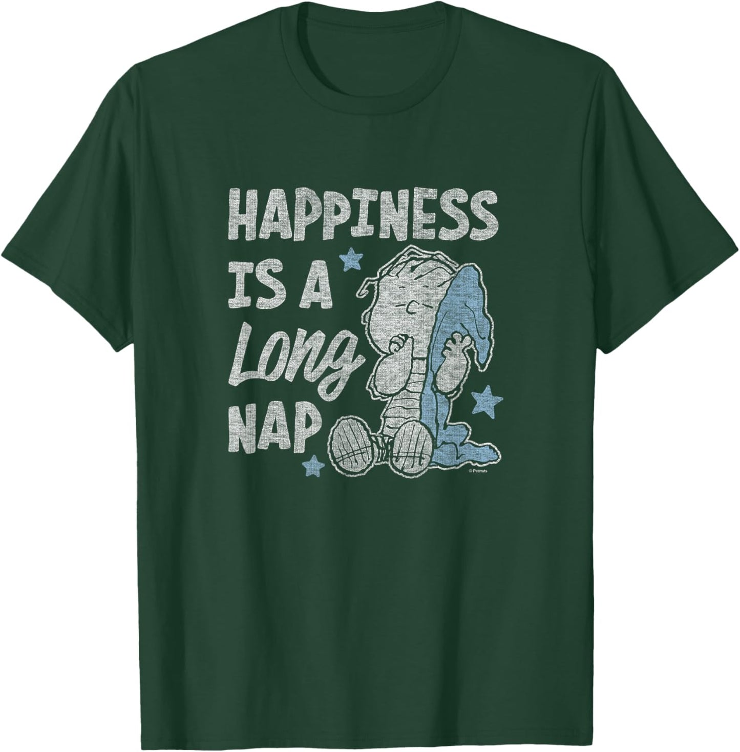 Linus Happiness is A Long Nap T-Shirt - T-Shirt | Forest