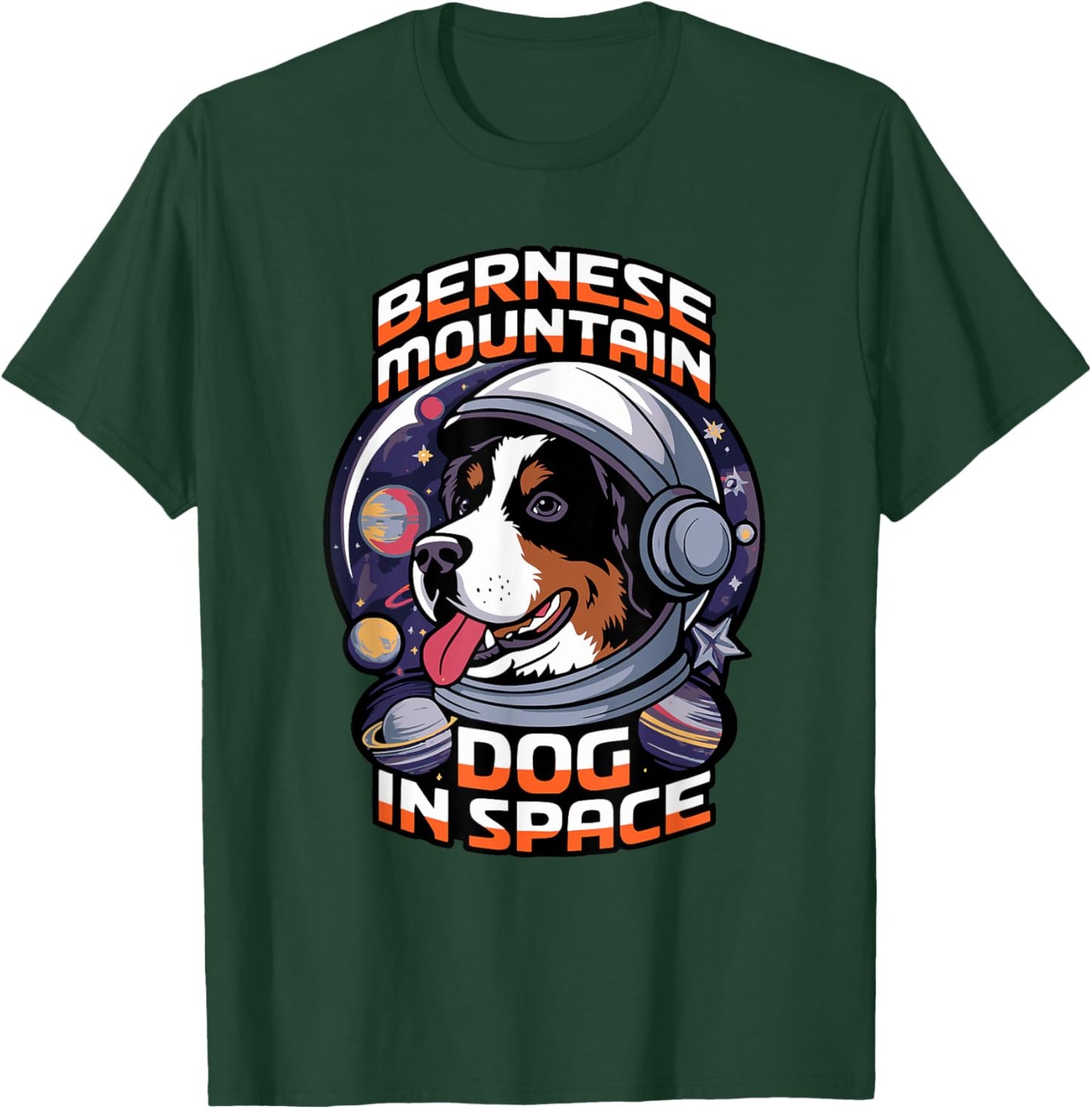 Funny Mountain Dog In Space Design Kids Bernese Mountain Dog T-Shirt - T-Shirt | Forest