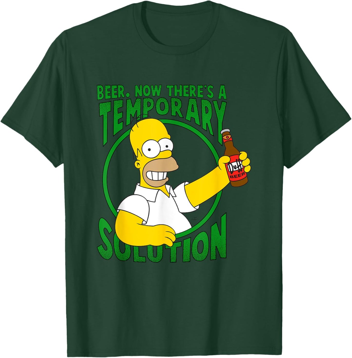 The Simpsons Beer The Temporary Solution T-Shirt - T-Shirt | Forest