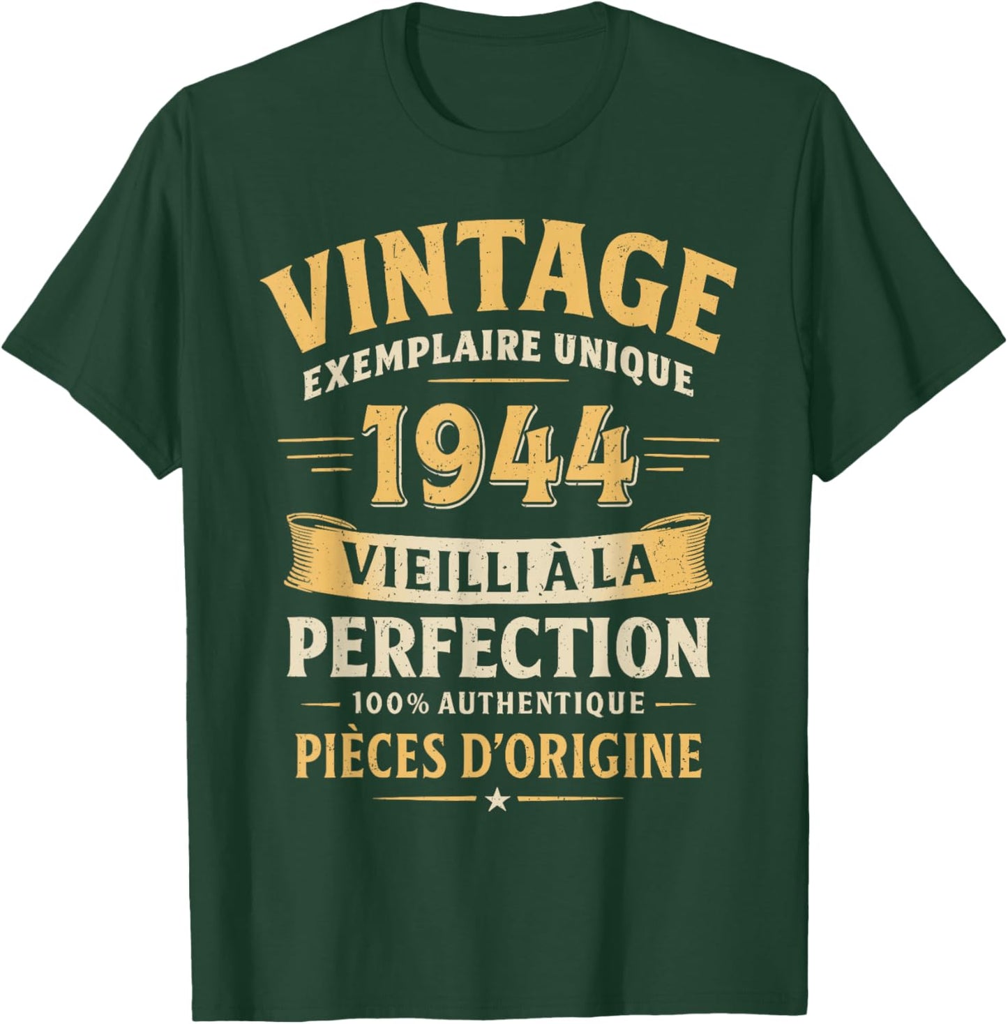 Birthday Gift 82 Years Humor Vintage 1944 82 Years Man T-Shirt - T-Shirt | Forest