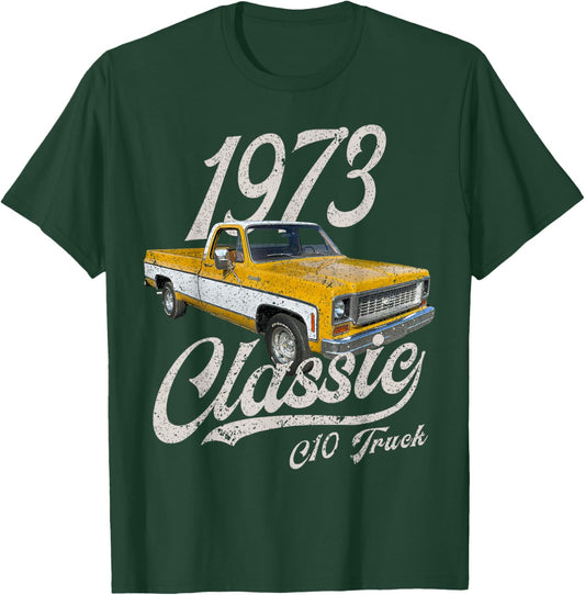 1973 73 C10 Truck T-Shirt - T-Shirt | Forest