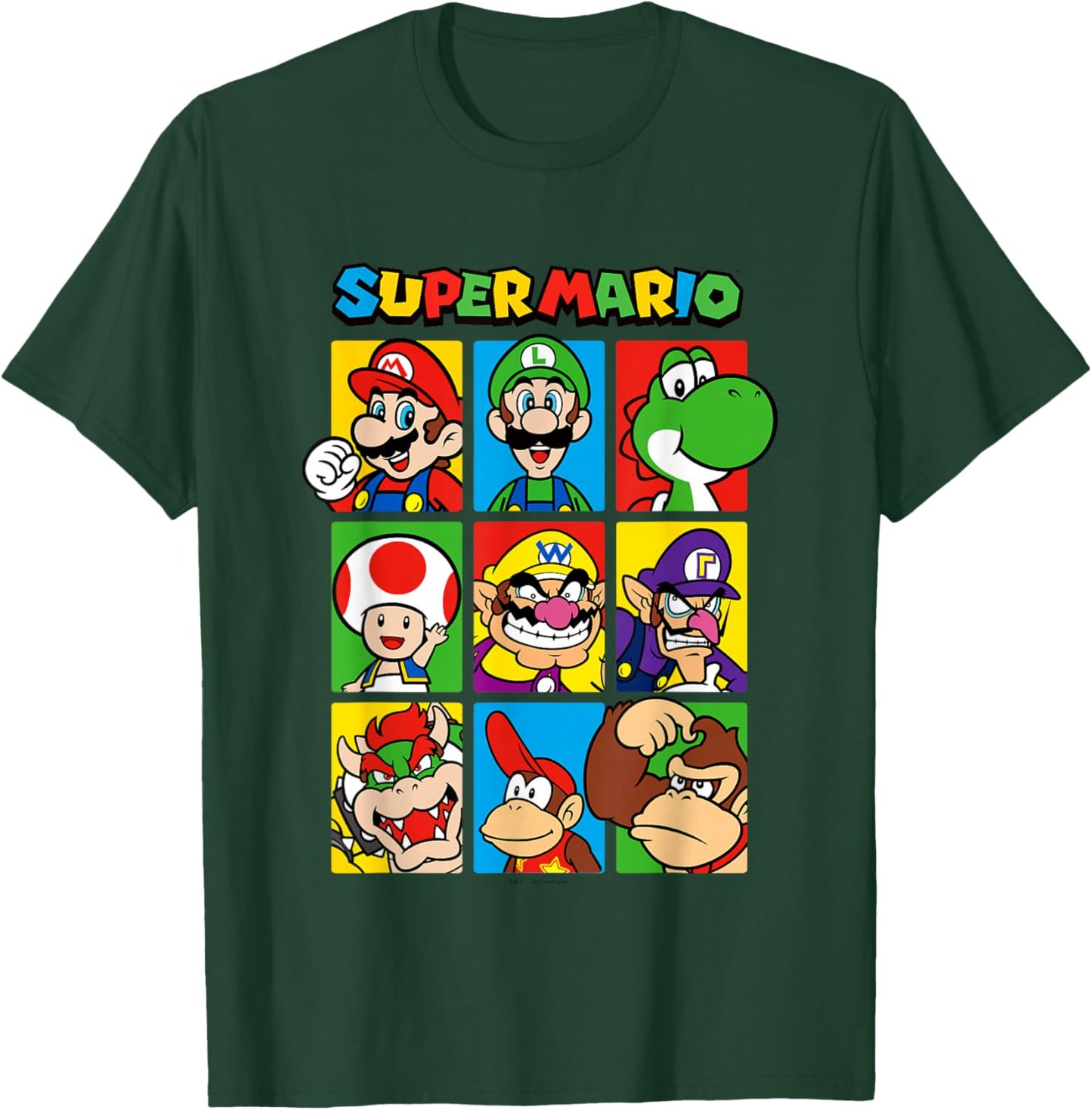 Super Mario Classic Big Character Box Up Portraits T-Shirt - T-Shirt | Forest