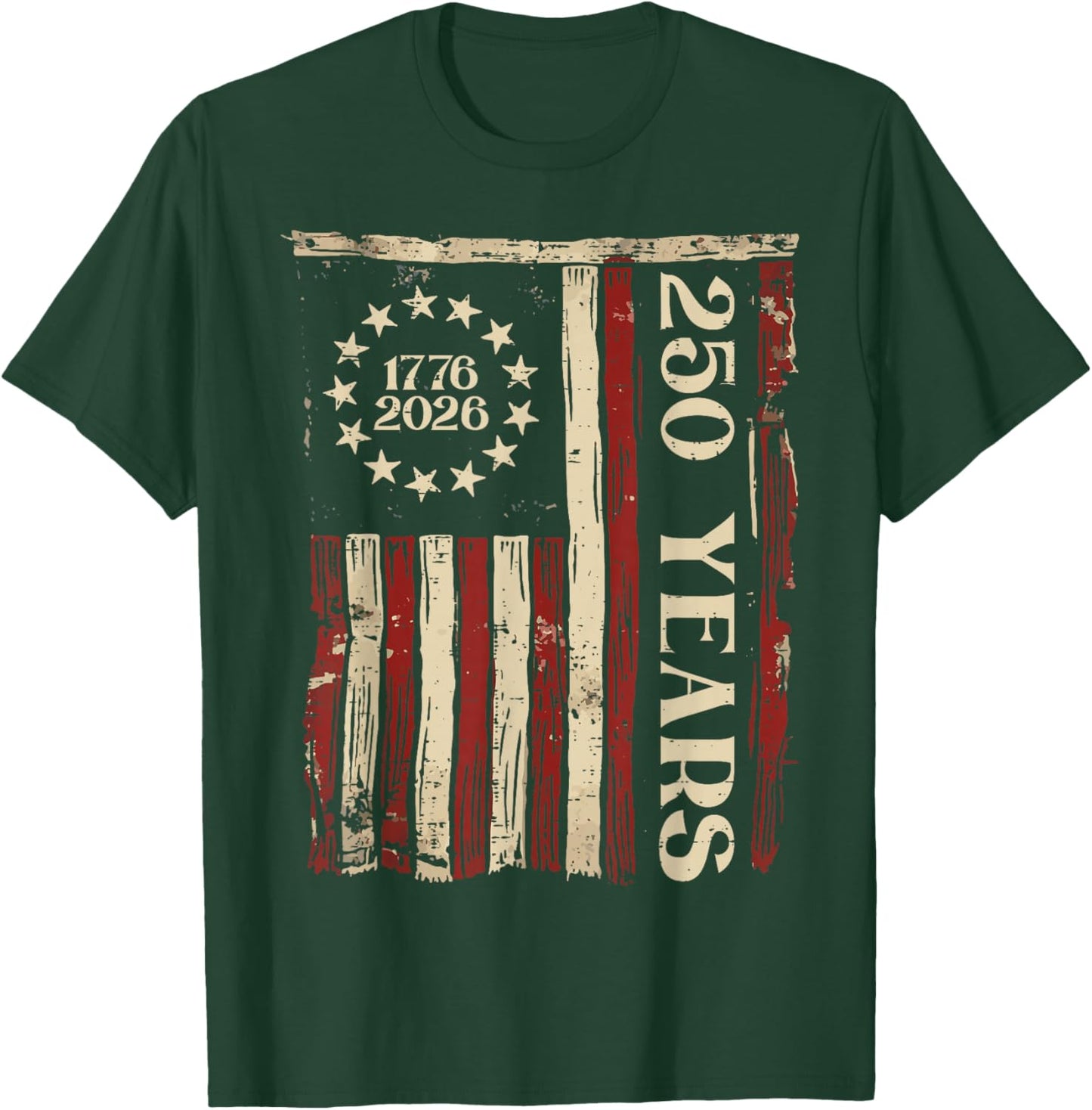 250 Years 1776 250th Anniversary 4th of July Men Women Kids T-Shirt - T-Shirt | Forest