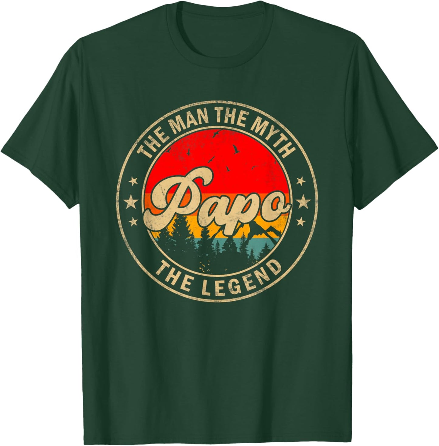 Papo the Man the Myth the Legend Father's Day for Grandpa T-Shirt - T-Shirt | Forest