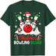 Christmas Bowling Squad Xmas Lights Santa Bowling Player T-Shirt - T-Shirt | Forest