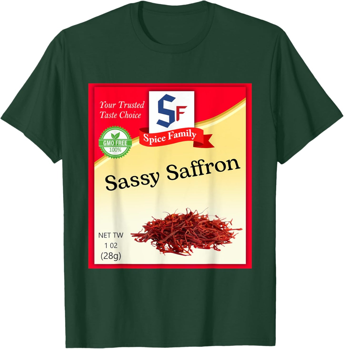 Sassy Saffron Condiment Costume Holiday Spice Costumes T-Shirt - T-Shirt | Forest