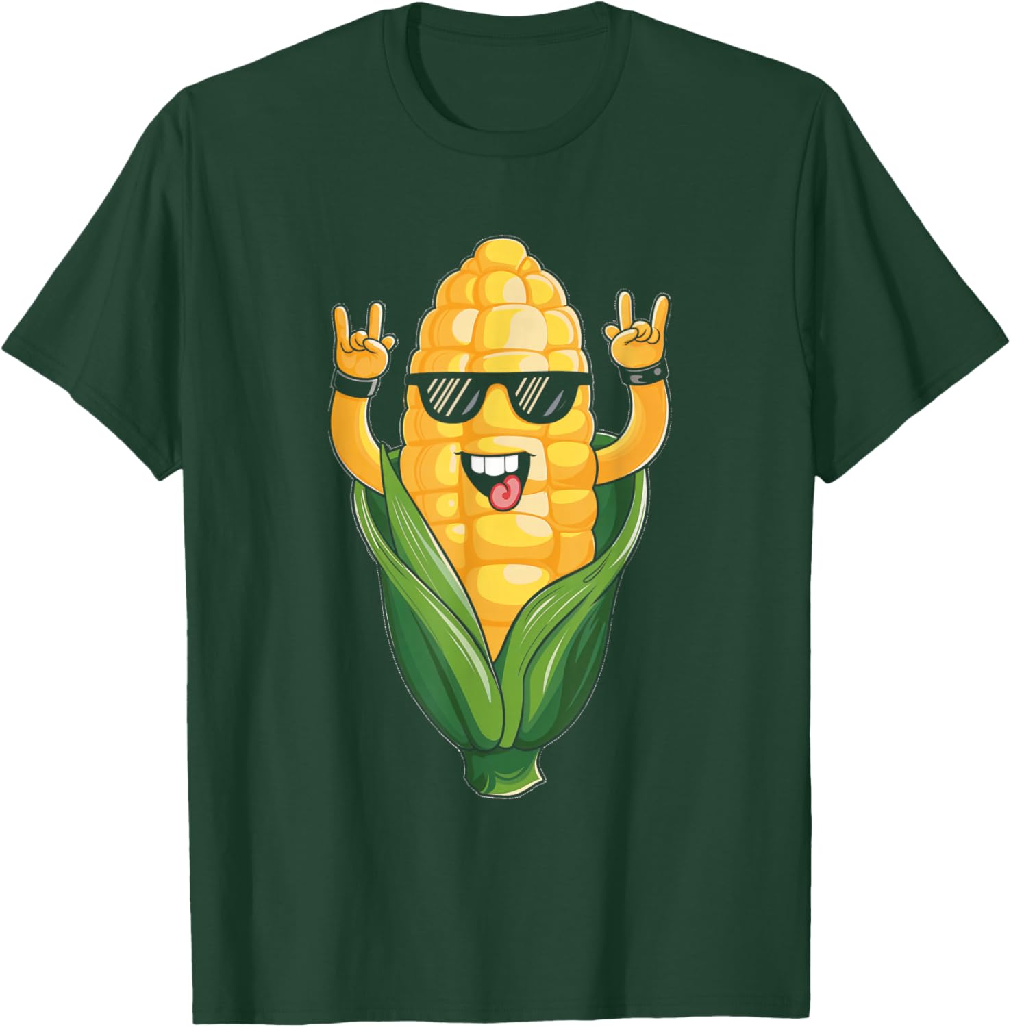 Rock On Corn Corn Lover Sweet Corn On The Cob T-Shirt - T-Shirt | Forest