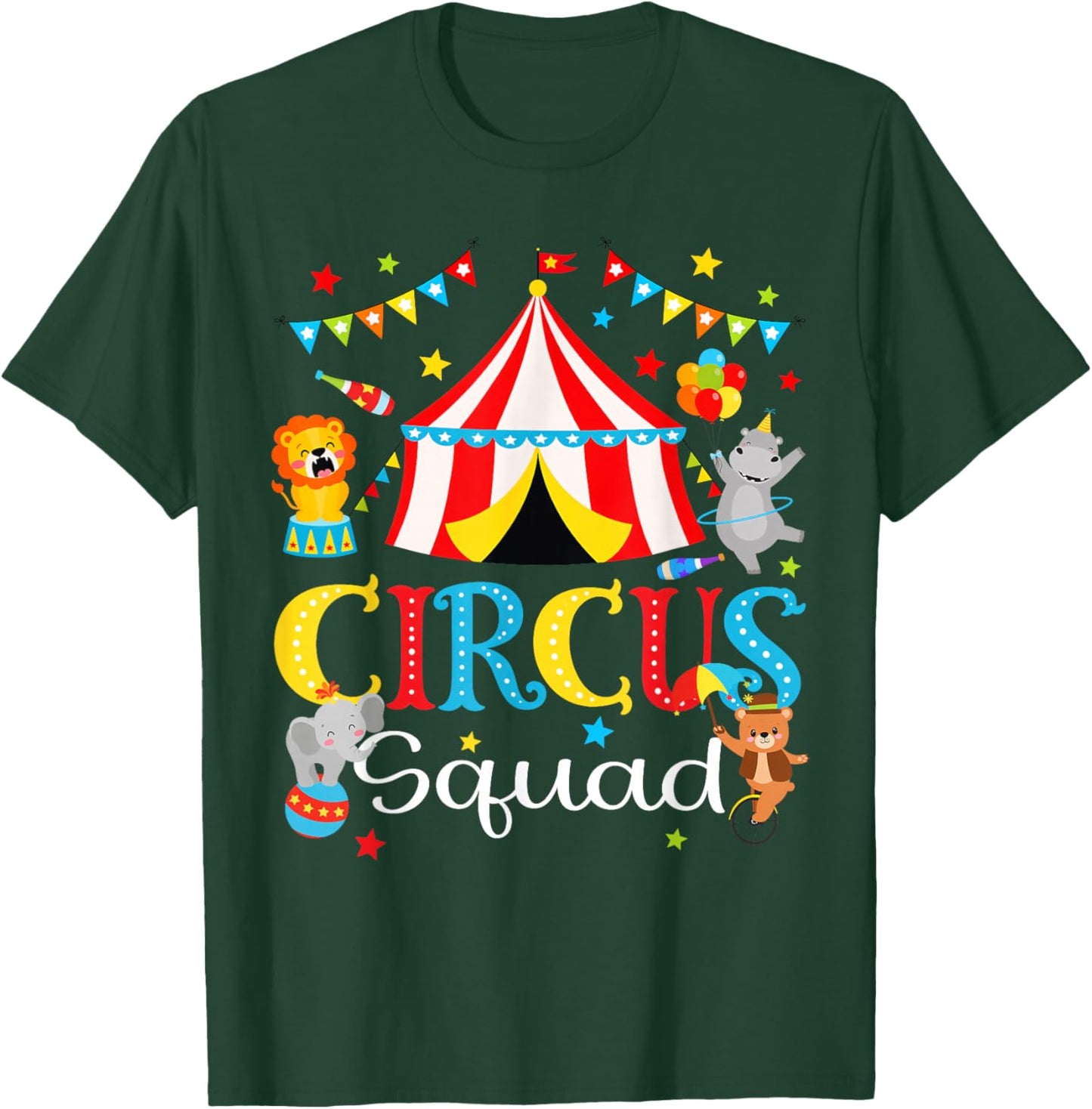 Circus Squad Matching Birthday Circus Staff Bday Boys Kids T-Shirt - T-Shirt | Forest