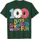 100 Days of School Girls Kindergarten 100th Day of School T-Shirt - T-Shirt | Forest