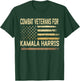Combat Veterans For Kamala Harris Election USA Flag Military T-Shirt - T-Shirt | Forest