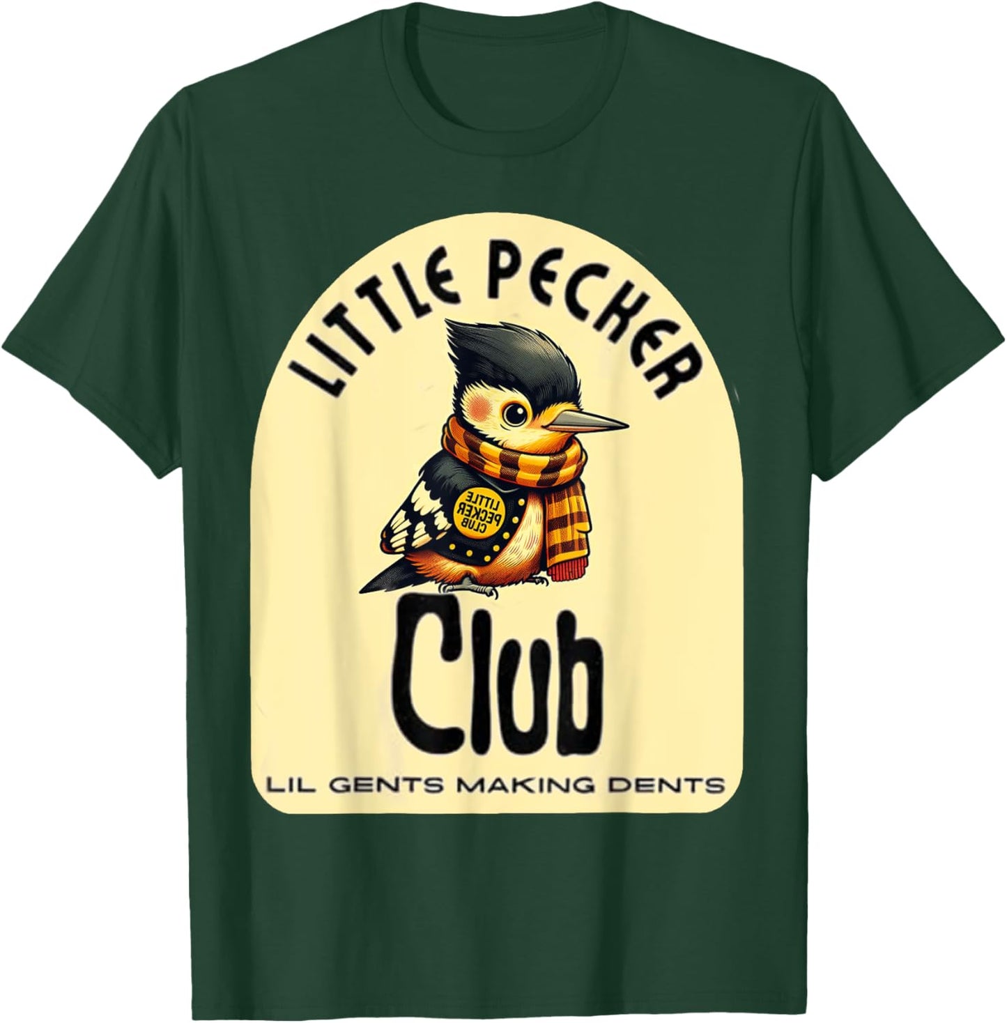 Little Pecker Club Hilarious Woodpecker Meme T-Shirt - T-Shirt | Forest