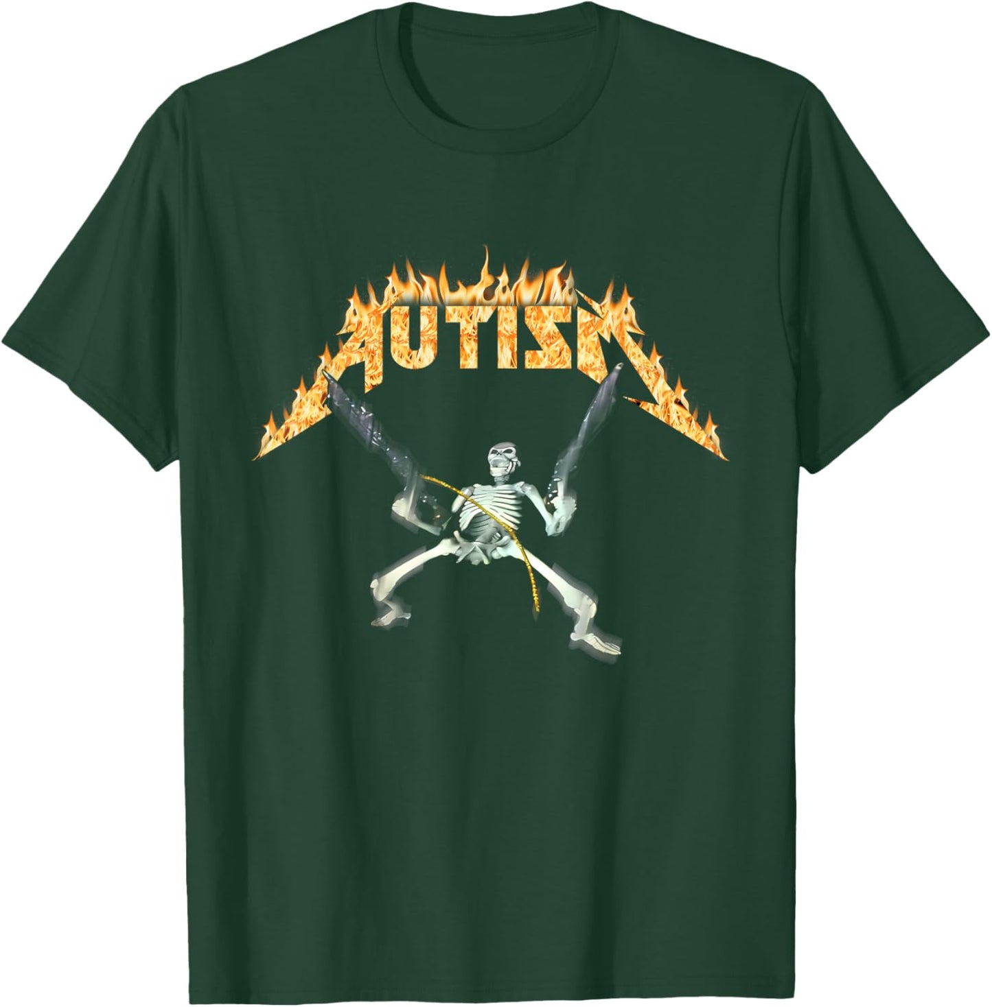 Autism Skeleton Meme Funny Men Women Kids T-Shirt - T-Shirt | Forest