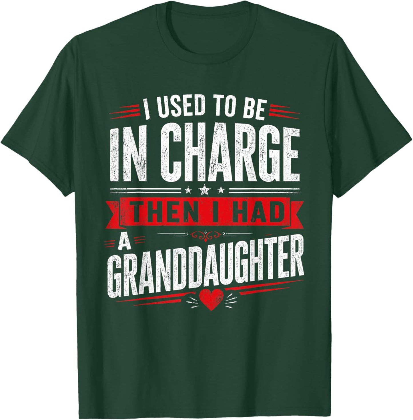 I Used to Be in Charge Then I Had A Granddaughter Grandpa T-Shirt - T-Shirt | Forest