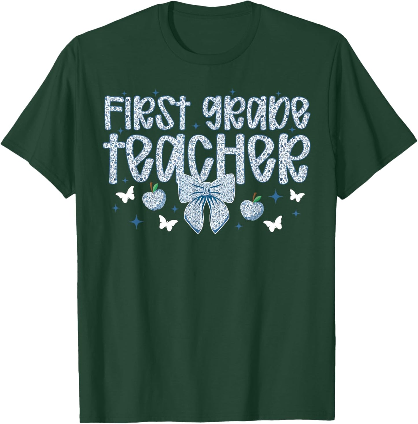 First Grade Teacher Coquette 1st Grade Teacher Appreciation T-Shirt - T-Shirt | Forest