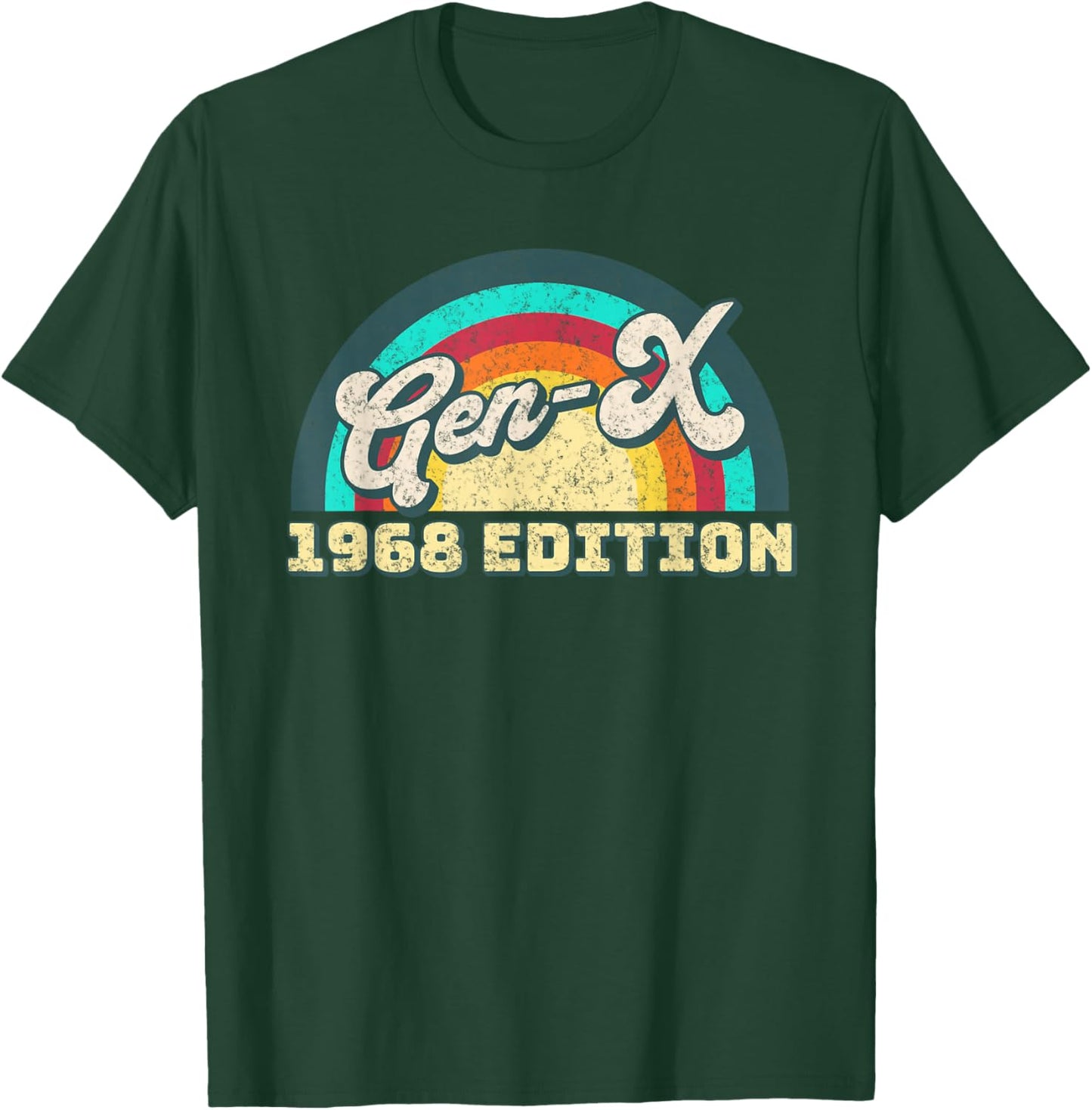 Gen X 1968 Edition Retro Generation Xers Men Women T-Shirt - T-Shirt | Forest