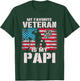 My Favorite Veteran Is My Papi American Flag Father's Day T-Shirt - T-Shirt | Forest