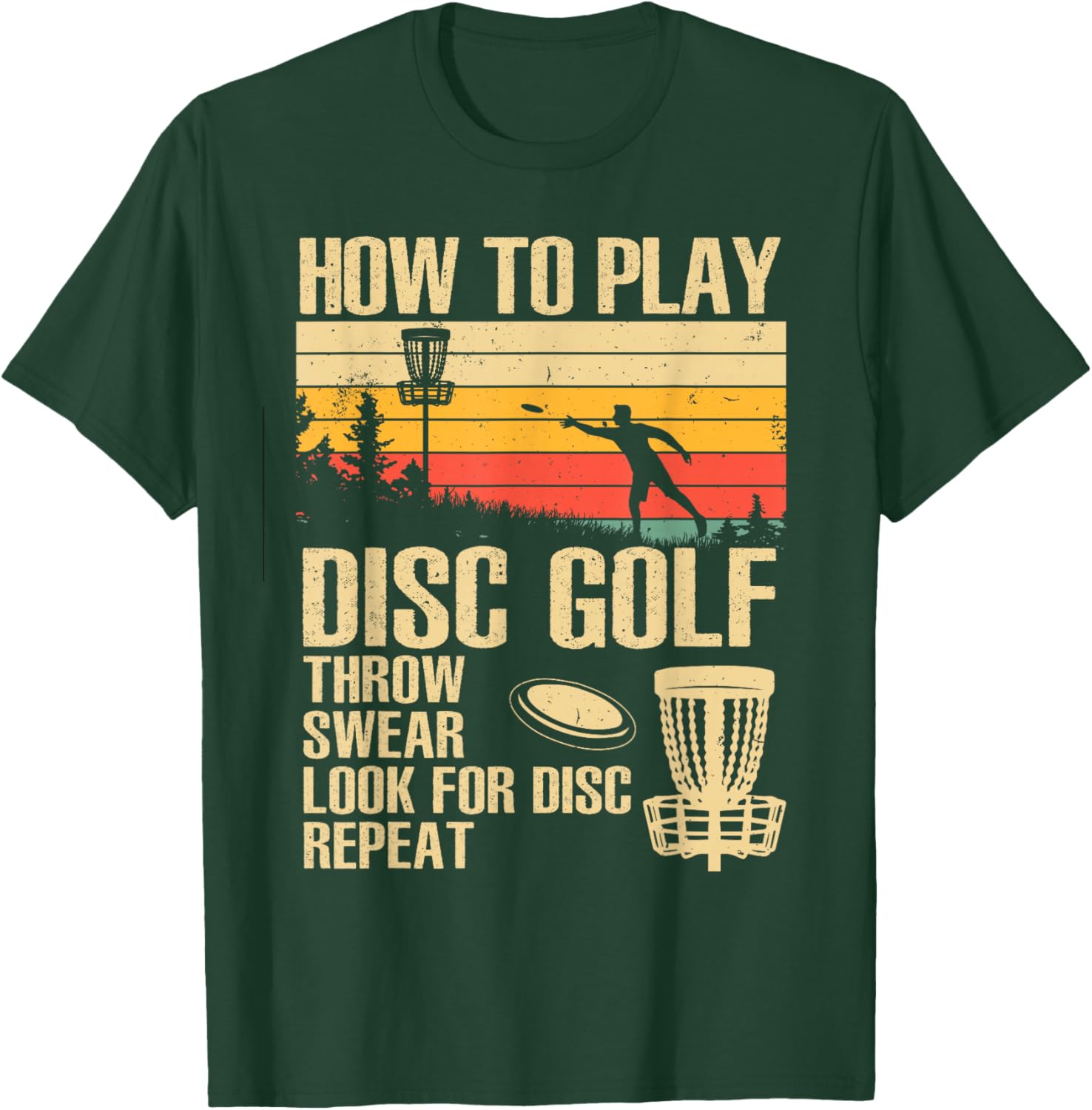 Disc Golf Design Women Disc Golfer Disc Golf Player T-Shirt - T-Shirt | Forest
