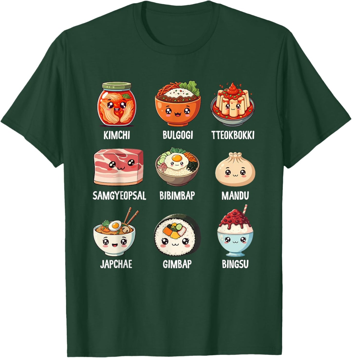 Cute Korean Food Kawaii Design for Food Lovers T-Shirt - T-Shirt | Forest