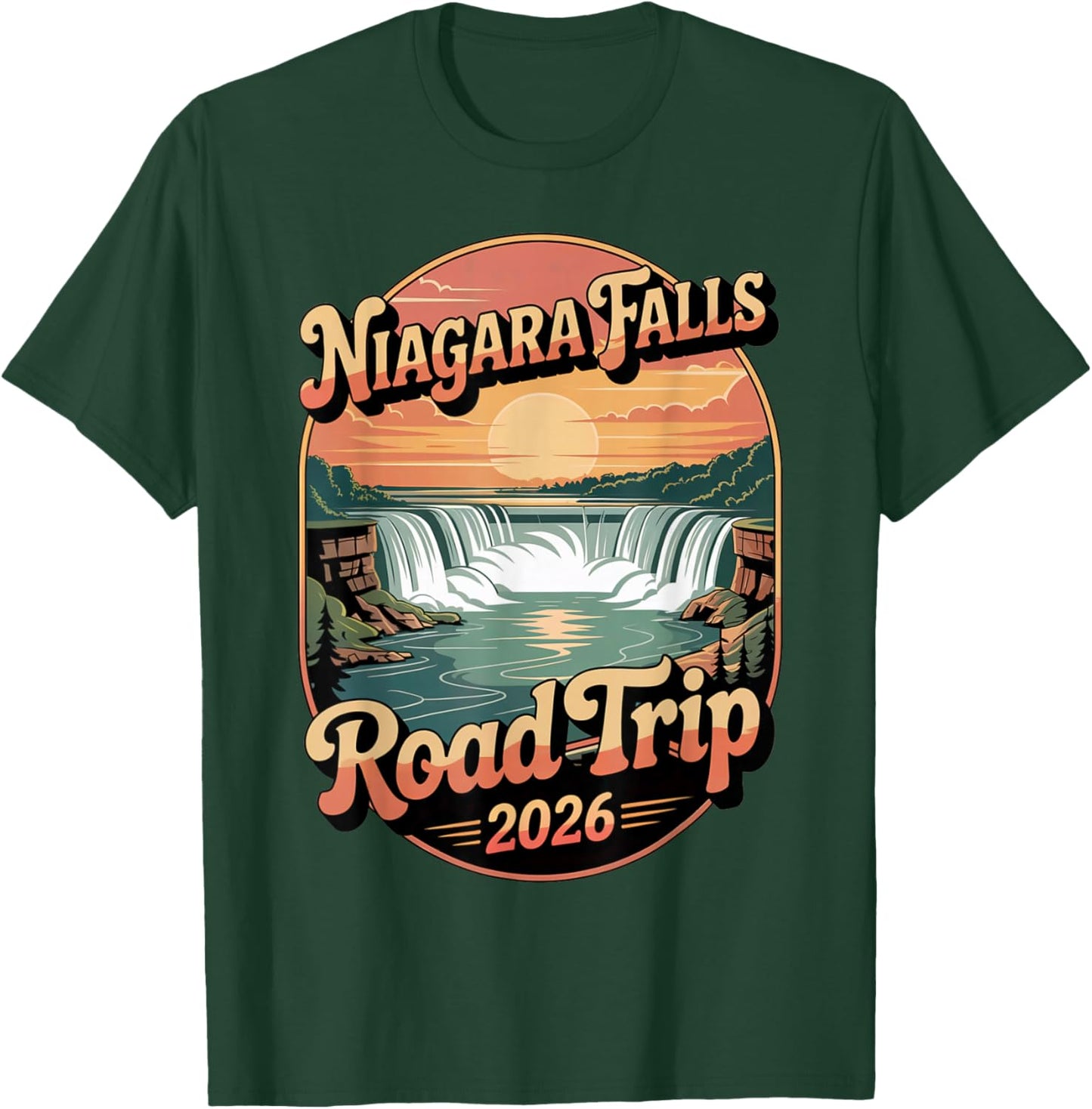 Niagara Falls Road Trip 2026 Summer Vacation Souvenir T-Shirt - T-Shirt | Forest