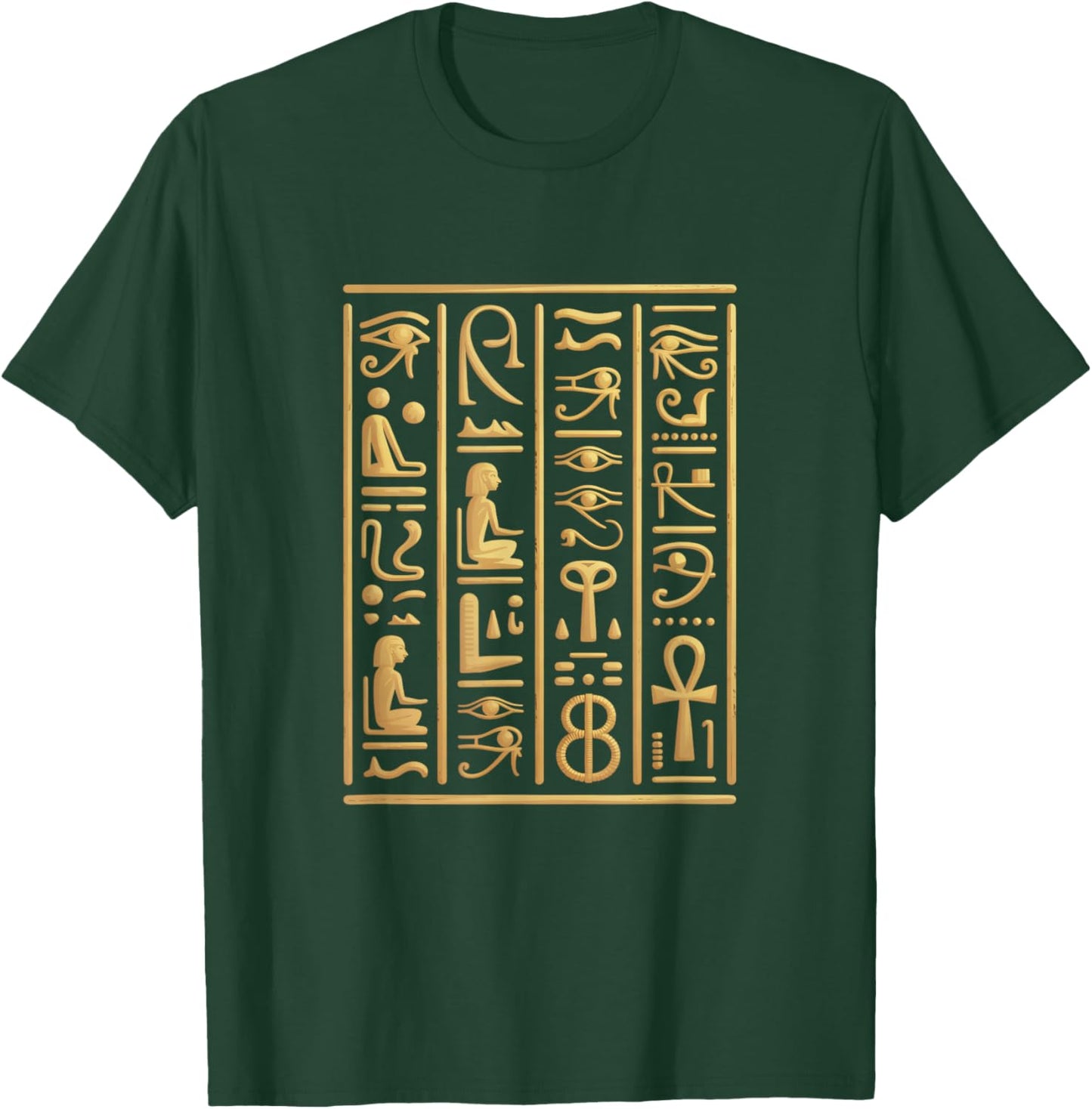 Egyptian Hieroglyphics I Egyptian Gods Archeology T-Shirt - T-Shirt | Forest