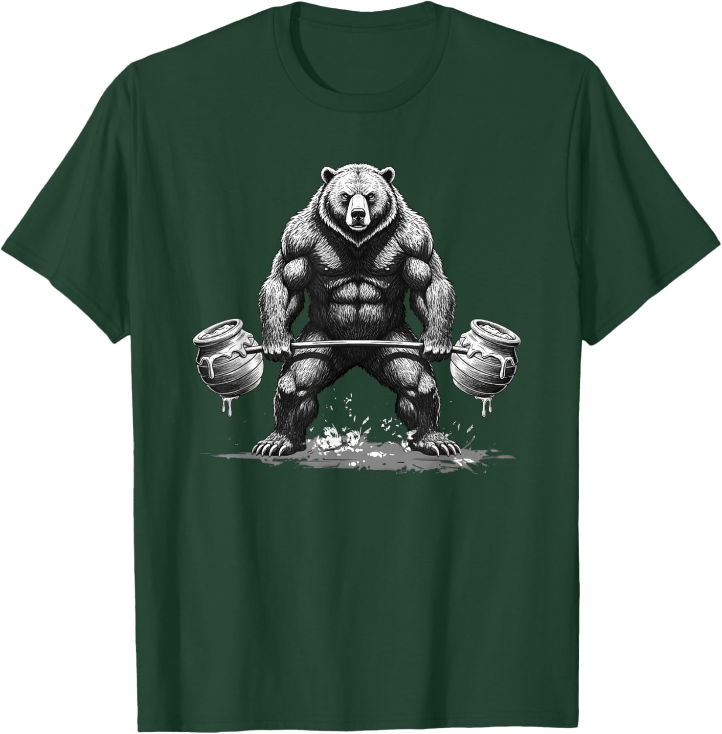 Salle de Sport Cool Muscular Bear Bodybuilder Fitness T-Shirt - T-Shirt | Forest