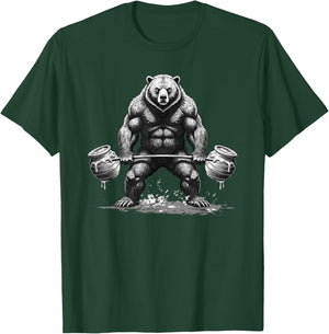 Salle de Sport Cool Muscular Bear Bodybuilder Fitness T-Shirt - T-Shirt | Forest