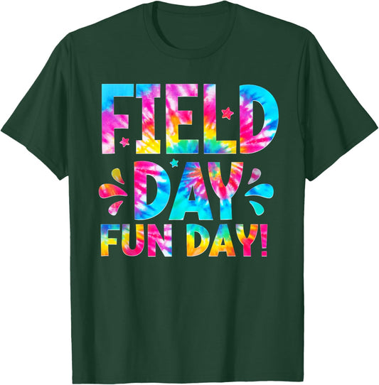 School Field Day Fun Day Tie Dye Field Day 2026 Teacher Kids T-Shirt - T-Shirt | Forest