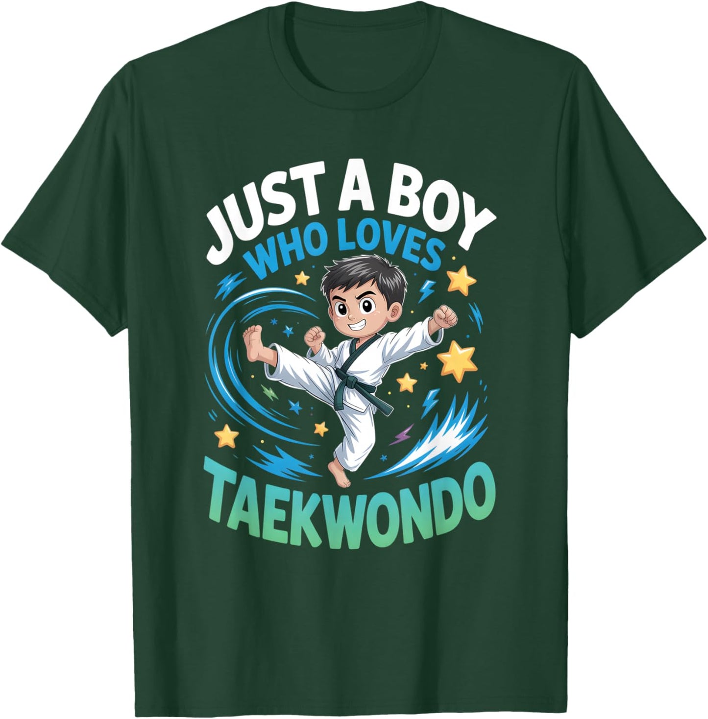 Boys Taekwondo T-Shirt - T-Shirt | Forest