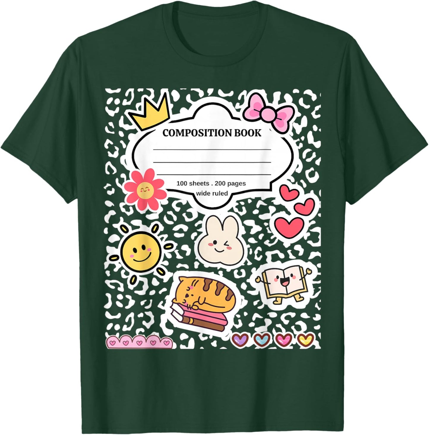 Composition Notebook Costume Matching Group Halloween School T-Shirt - T-Shirt | Forest