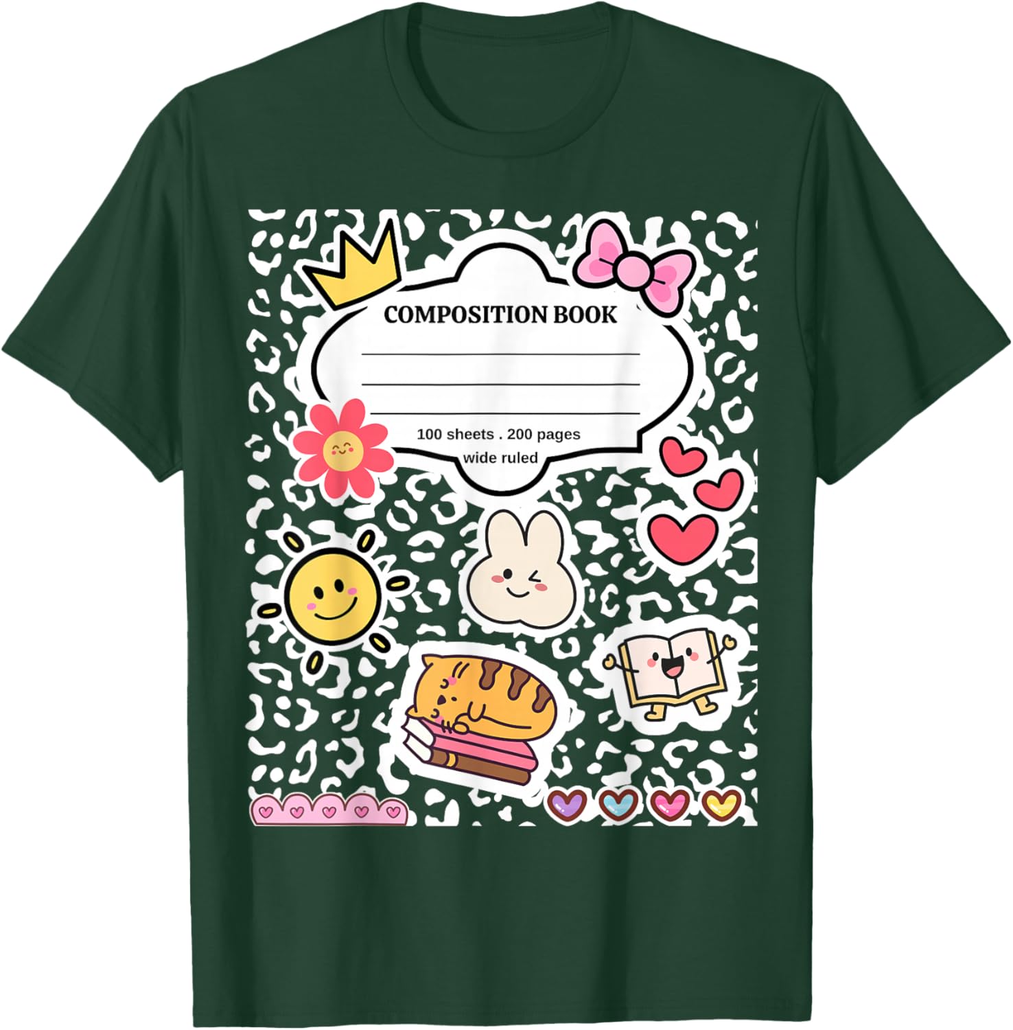 Composition Notebook Costume Matching Group Halloween School T-Shirt - T-Shirt | Forest
